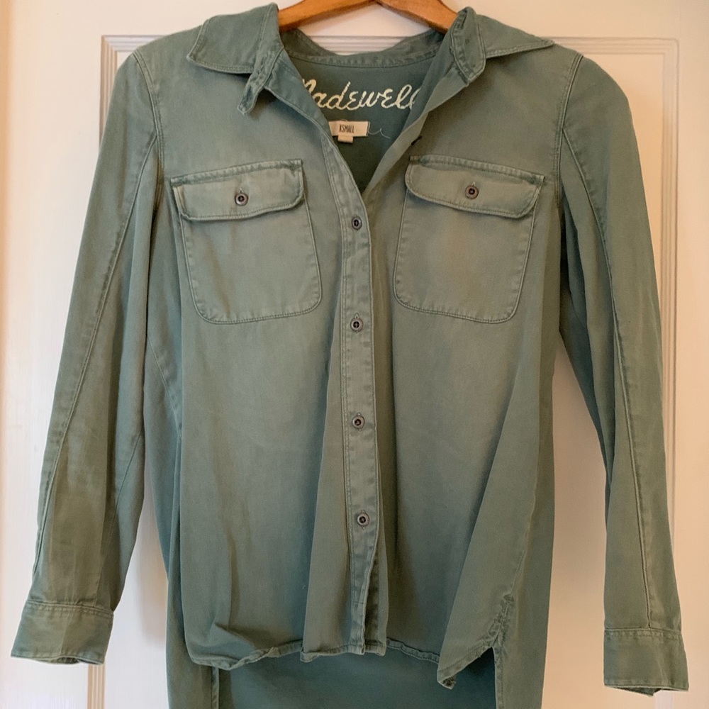 Faded Green Madewell Button Down